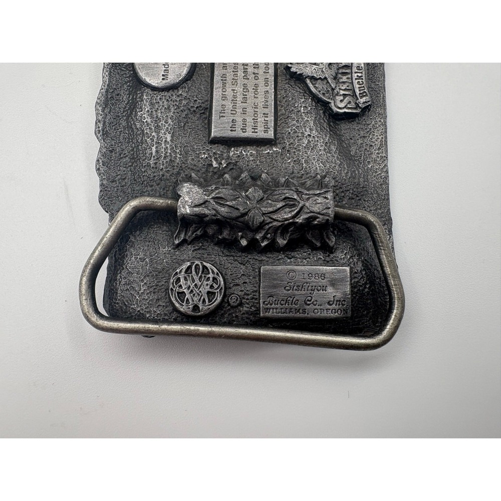 1986 Siskiyou Buckle Co. Steam Locomotive Belt Buckle - Made in USA - Picture 5 of 5